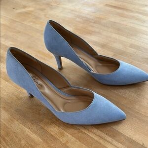 Abella Cornflower Blue Suede Heels